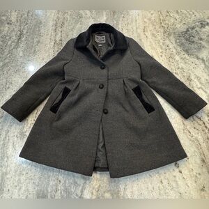 Rothschild Kids 6 Gray Pea Coat with Black Accents‎